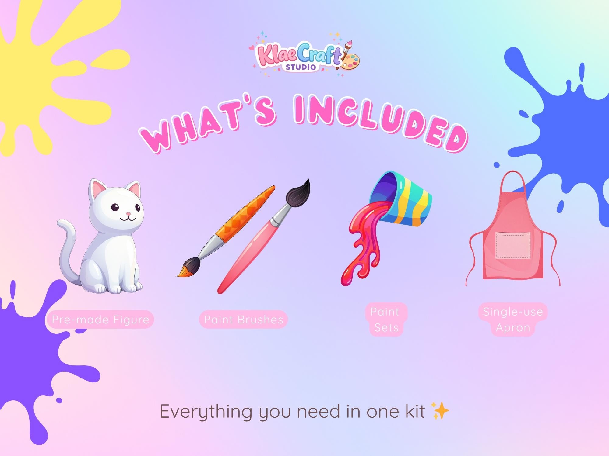 Fast Food Painting Kit | DIY Craft Activity for Kids, Paint Figures
