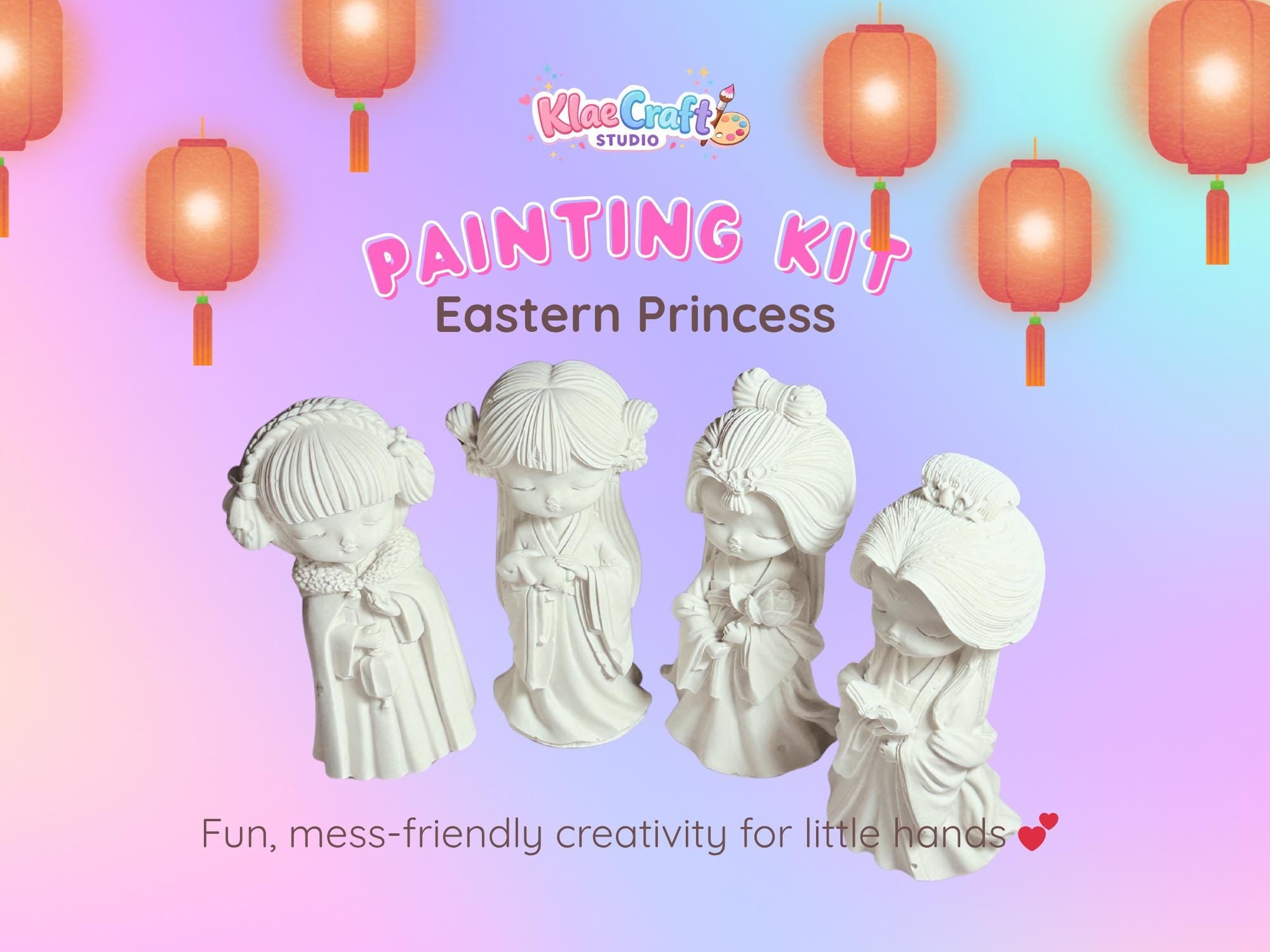 Eastern Princess Paint Kit | DIY Craft Activity for Kids, Mess-Friendly Fun